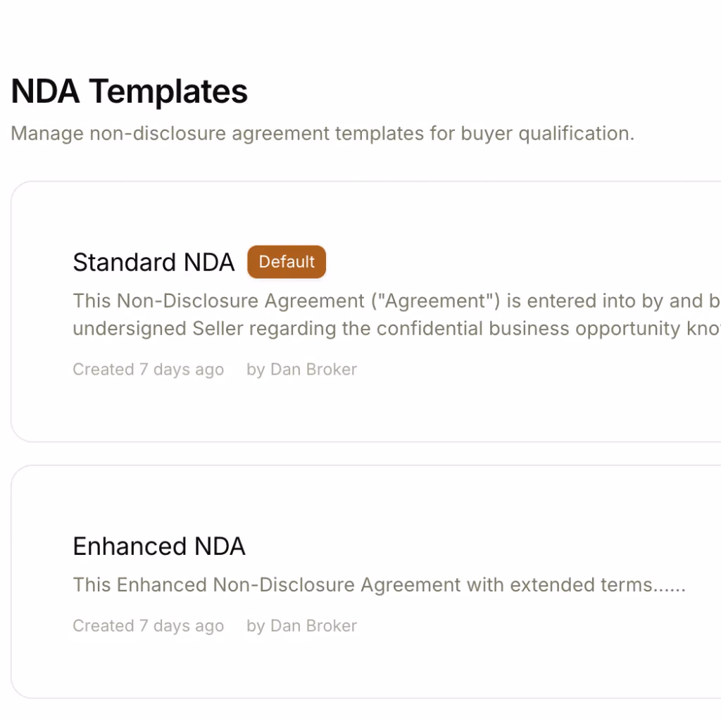 NDA e-signature workflow